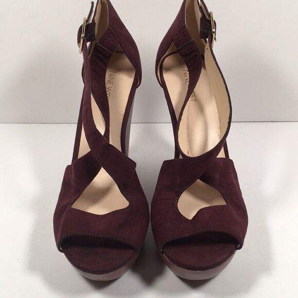 Nine West Mary Jo Platform wedge Sz 8 1/2 - Picture 2 of 13